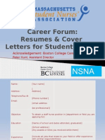 Career Forum 2014 - Nsna Resume Resources 3-14-14