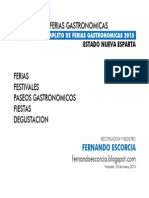 Calendario Ferias Gastronomicas 2015 (30.03.15)