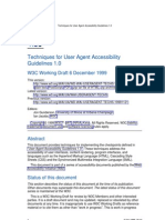 Techniques For User Agent Accessibility Guidelines 1.0: W3C Working Draft 6 December 1999