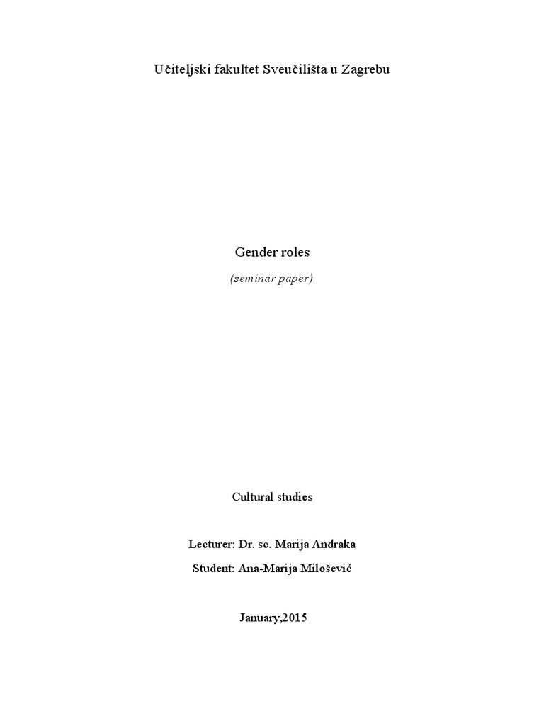 Understanding Gender Roles and Inequality | PDF | Gender Role | Gender