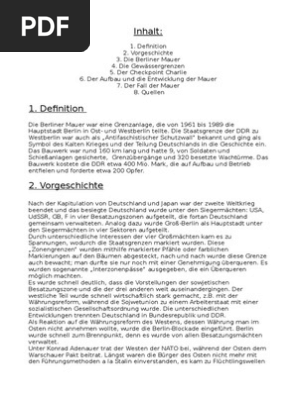 Referat Mauer Berlin Reiner Text