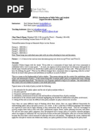 introduction to public policy analysis