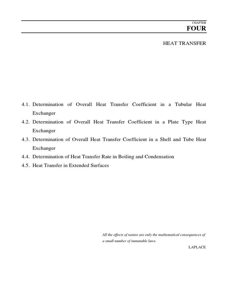 HEAT TRANSFER Chapter 4 | PDF | Heat Transfer | Heat Exchanger