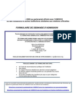 Formulaire Demande AdmissionFR