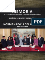 Memoria Comisión Agraria