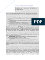 Ministerio de Educación Fija Incremento de Tarifas en Colegios Privados para 2015