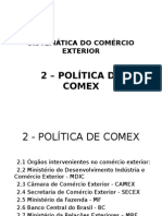 Siscex - 2. Política de Comex - 2015