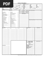 Character Sheet: UN MPH AX Elees T MELEE - T Attack