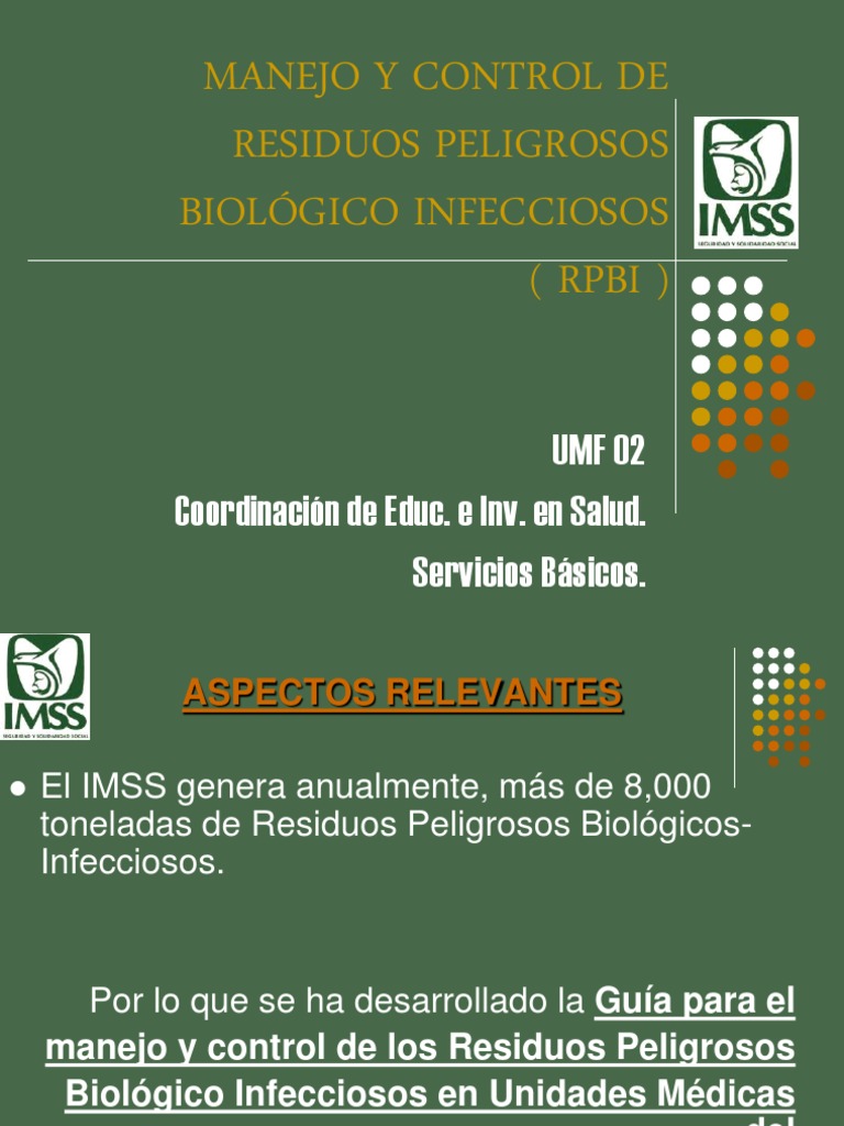 Presentacion Rpbi | PDF | Residuos | Laboratorios