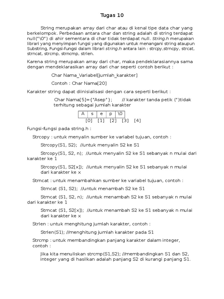 String Dan Char Dalam C++ | PDF | Kajian Bahasa Asing | Metode & Bahan Ajar