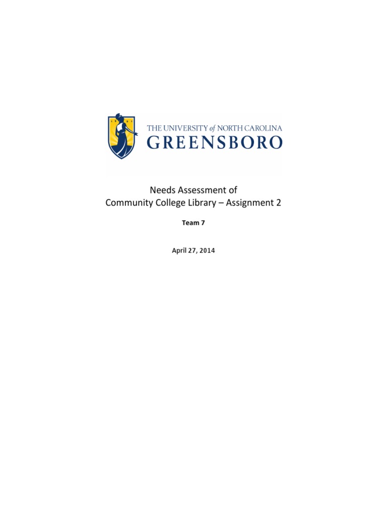 Library Needs Assessment at FTCC | PDF | Needs Assessment | Survey ...