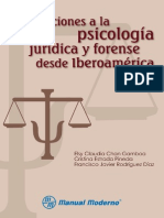 Aportaciones a La Psicologia Juridica y Forense Desde Iberoamerica