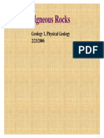 Igneous Rocks: Geology 1, Physical Geology 2/23/2006