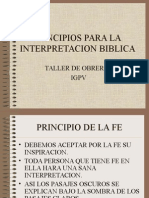 Principios para La Interpretacion Biblica