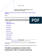 Possible Mechanisms of Action of The Hypotensive Effect of Annona Muricata