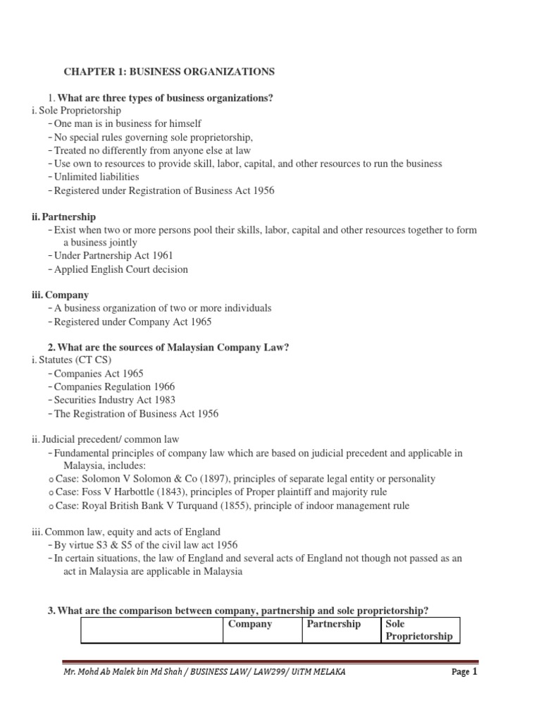 NOTESFORLAWOFBUSINESSORGANIZATION  PDF  Piercing The Corporate 