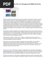 Evangelico E Morto Por Ler Passagens Da Biblia Em Festa