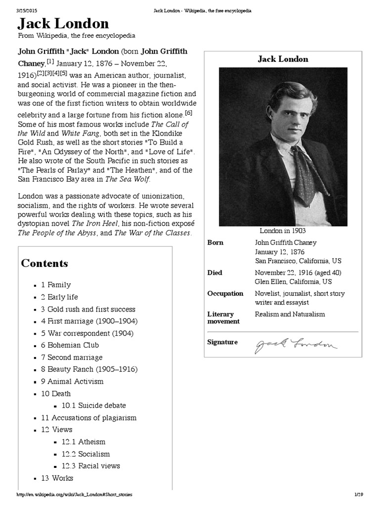 Jack London | Jack London | Fiction &amp; Literature