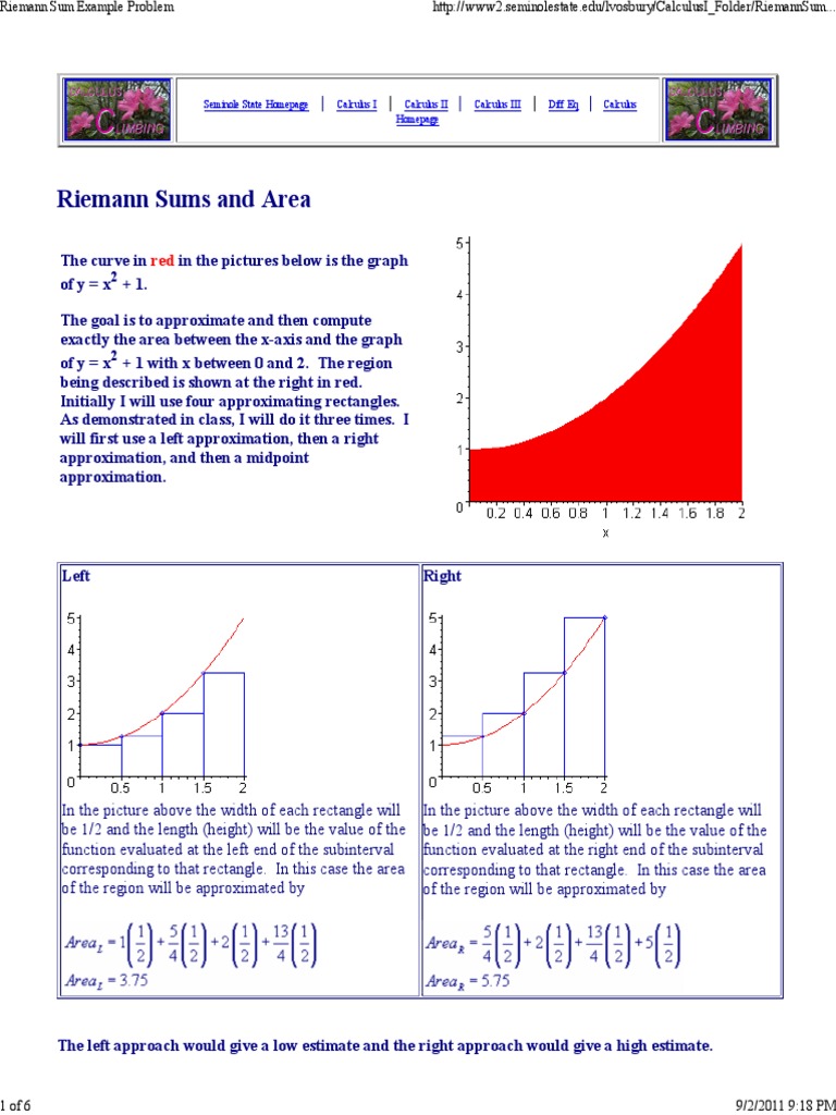 Riemann Sums: Examples and Methods | PDF | Summation | Calculus