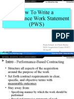 How to Write a Pws Training Pp