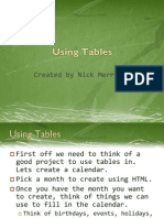 Using Tables