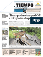 Periodico EL TIEMPO, Jueves 13 de Septiembre 2012