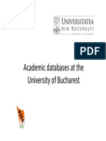 Academic Databases at The University of Bucharest (Mod Compatibilitate)