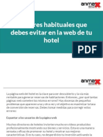 6 errores habituales que debes evitar en la web de tu hotel