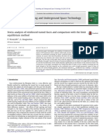 Stress Analysis of Reinforced Tunnel Faces and Comparison With the Limit Equilibrium Method 2013 Tunnelling and Underground Space Technology