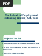 Industrial Employment Standing Order Act