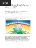 O Que é Ressonância Schumann e Como Nos Afeta