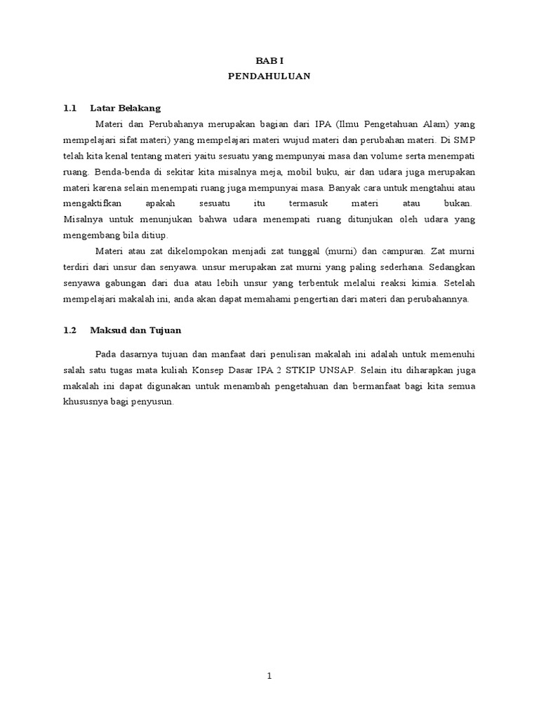 Atom Unsur Senyawa Dan Materi