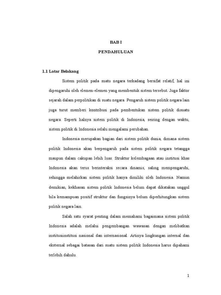 Makalah Politik Di Indonesia