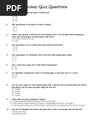 hockey quiz