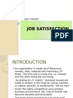 Job Satisfaction Job Satisfaction: Project Report