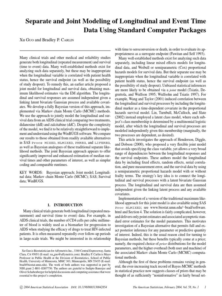 Separate and Joint Modeling | PDF