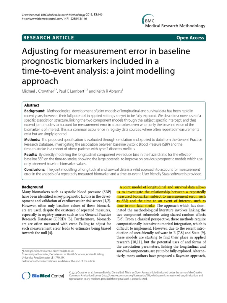 MJC - Adjusting For Measurement Error | PDF