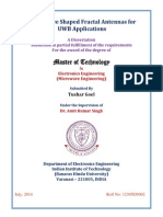 Planar Fractal Antennas For UWB Apllications