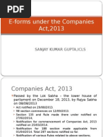 E-Forms Under The Companies Act, 2013: Sanjay Kumar Gupta, Icls