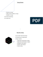 Black-Box (Functional) White-Box (Structural) : Testing Methods