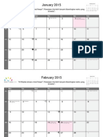 Calendar Planner 2015