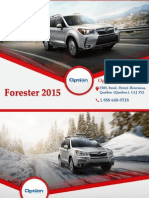 Subaru Forester 2015 à Québec - Un véhicule avec traction intégrale