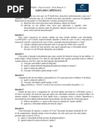 FÍSICA I - Lista de Exercicios - Cap2