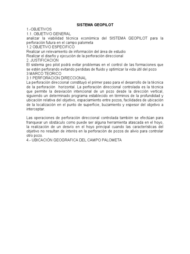 Viabilidad del Sistema Geopilot en Perforación | PDF | Radio | Petróleo