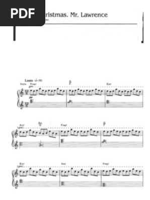 Ryuichi Sakamoto Merry Christmas Mr Lawrence Sheet Music Pdf Christmas Shintoism