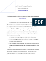 Trading by Rules: A Psychological Perspective Brett N. Steenbarger, PH.D