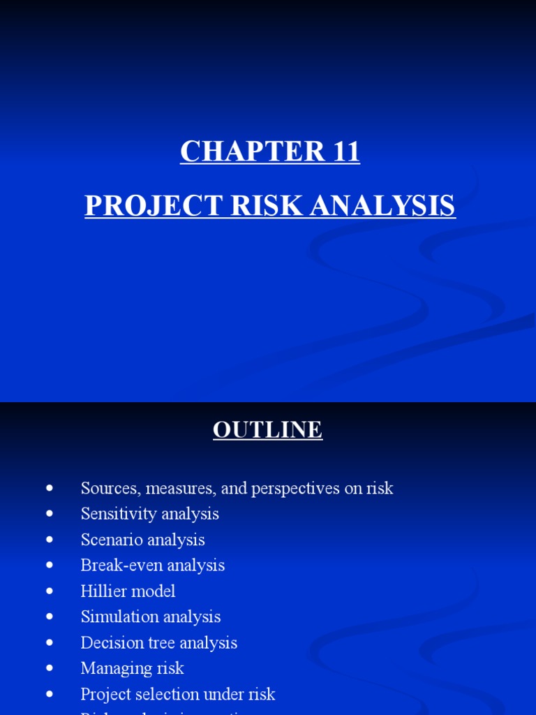 Chapter 11 Project Risk Analysis | PDF