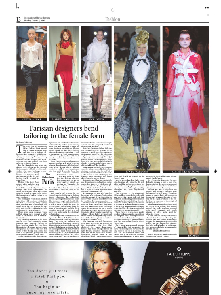 Fashion Collections of Paris | PDF | Suit (Clothing) | Consumer Goods