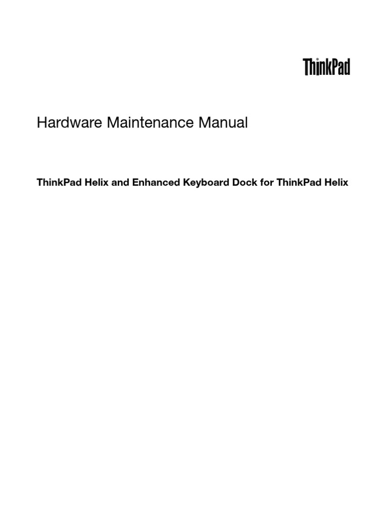 Lenovo Thinkpad Helix Hardware Maintenance Manual | Booting | Electrostatic  Discharge