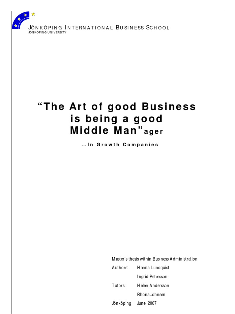 The Art of Good Business Is Being A Good Middle Man | PDF ...